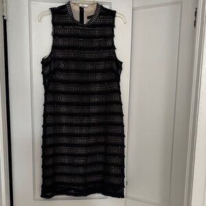 J. Crew Black Textured Mini Dress